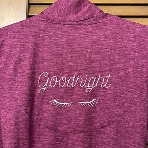 Kate Spade Goodnight purple short robe size XS S EUC